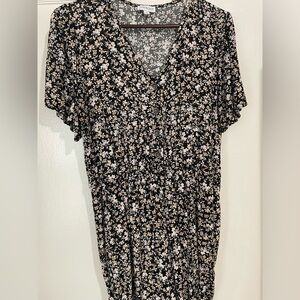 floral button romper